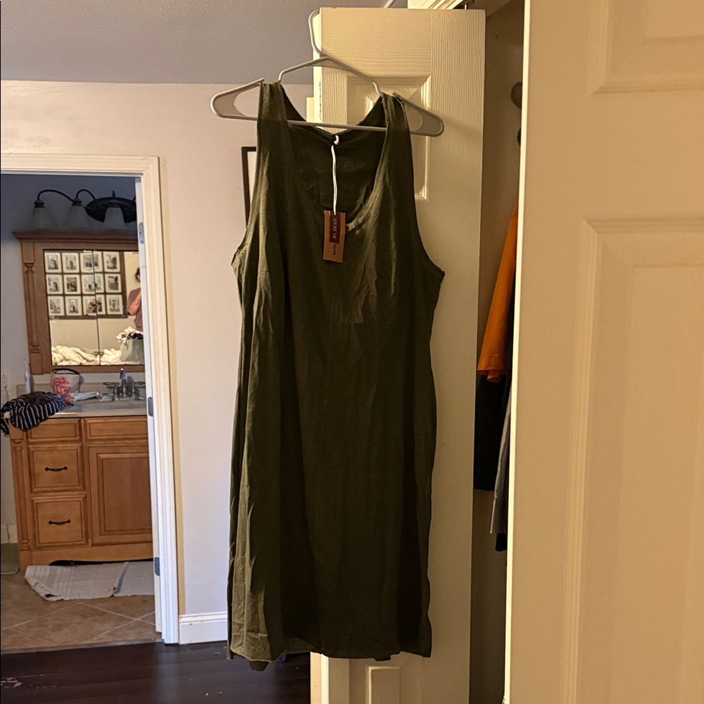 Adore Me Olive Green Sleep Dress